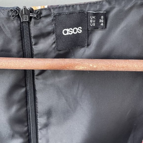 ASOS A-Line floral dress with crinolin size 4 - Picture 4 of 9